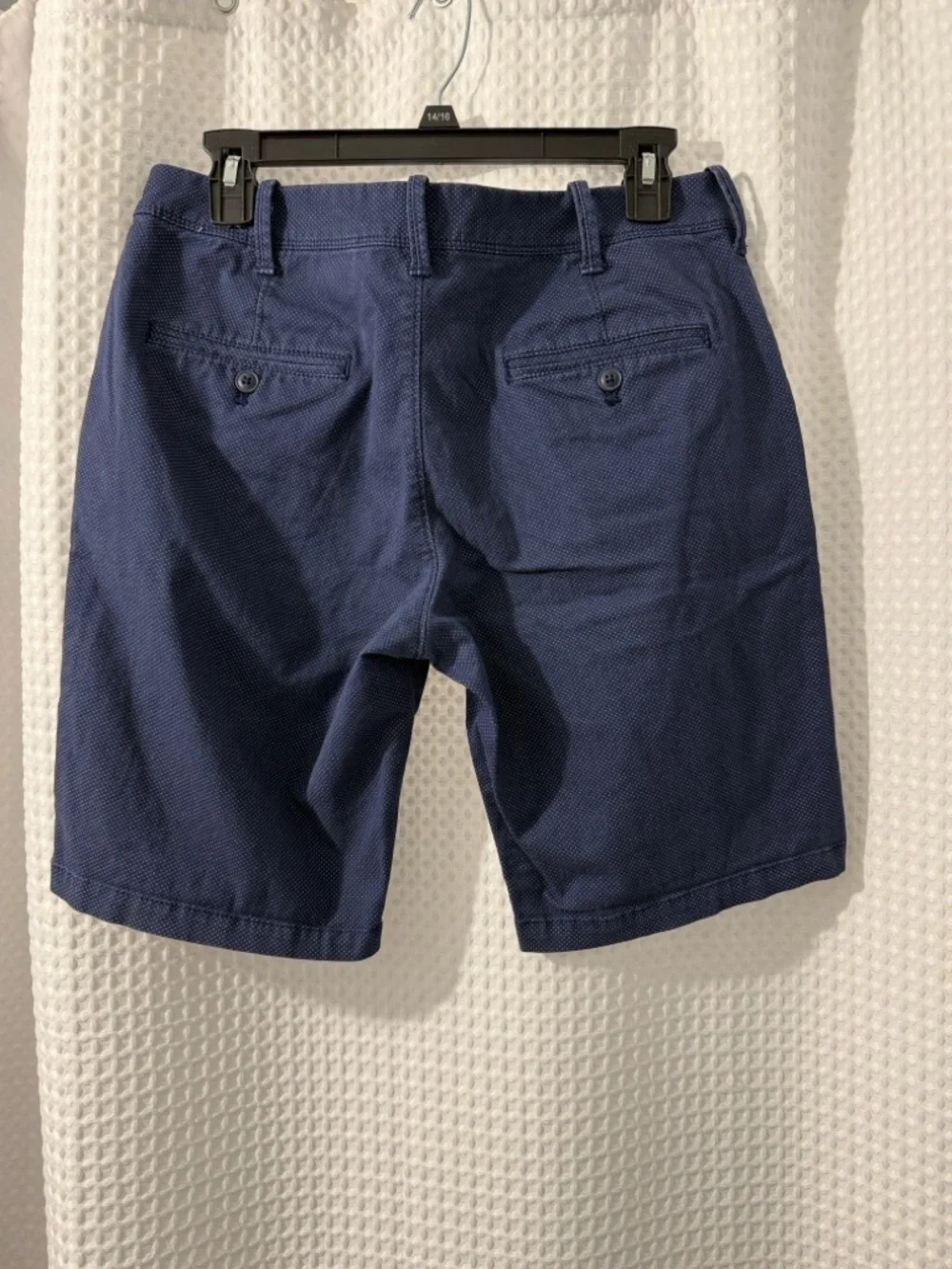 Express Men's Blue Micro Dot Casual Flat Front Chino 9.5 Inseam Size 28